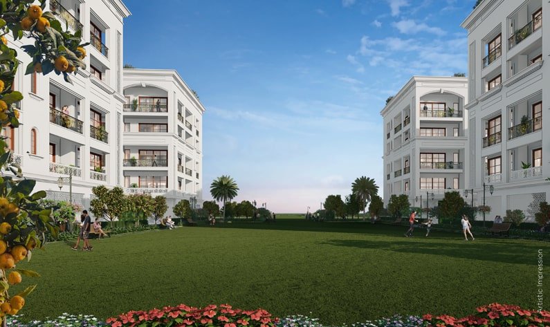 Enjoy the picturesque view of a lush garden from your luxury independent floors at The Orchard - Central Park
 